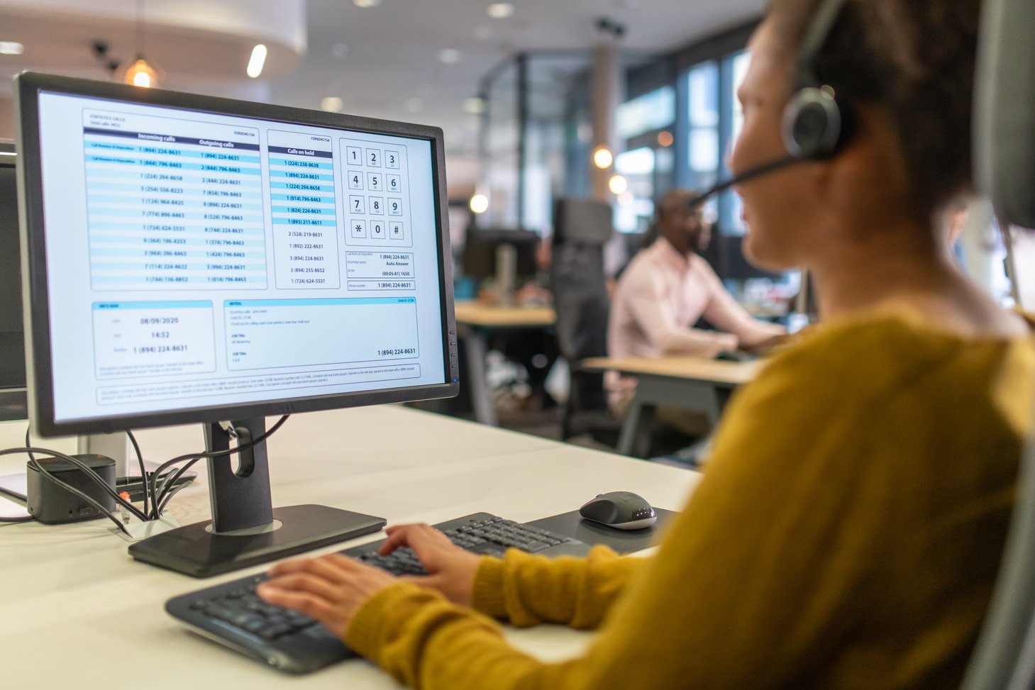 Woman working in IT support